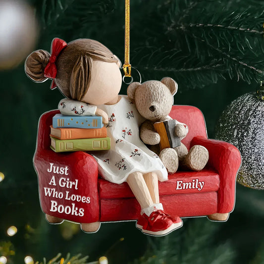Little Reader’s Cozy Moment - Personalized 1-Layer Acrylic Ornament