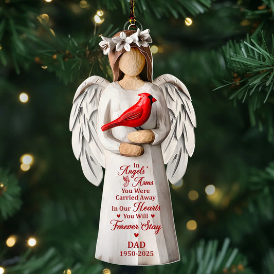 In Angels' Arms - Personalized 1-Layer Acrylic Ornament