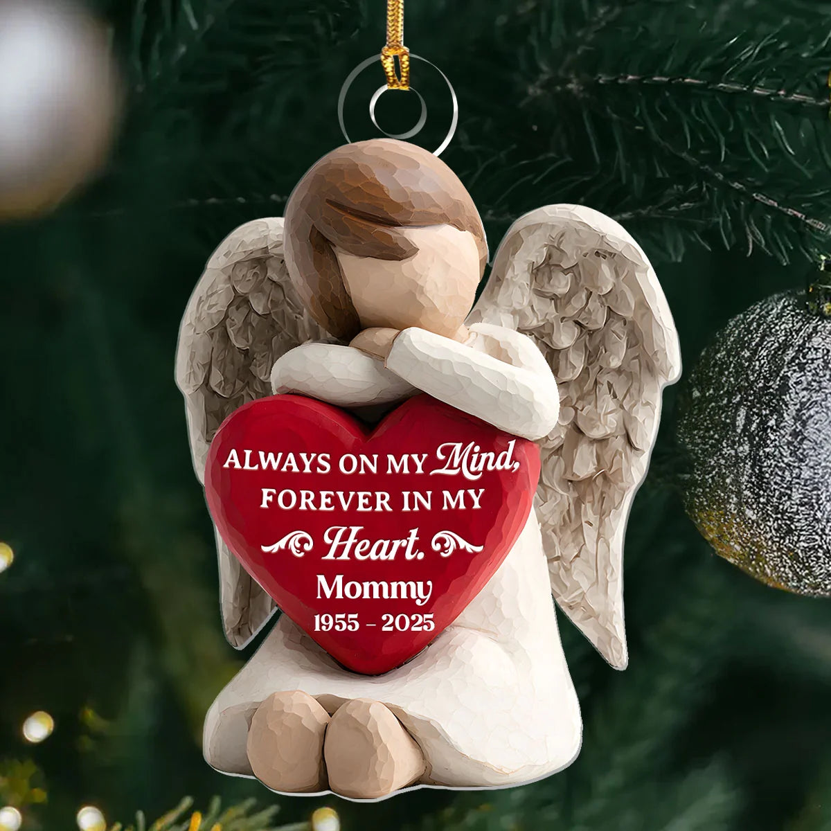 Angel Of Memory - Personalized 1-Layer Acrylic Ornament