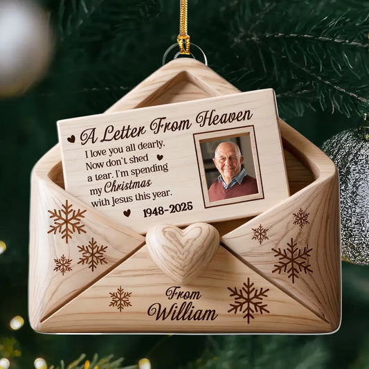 A Letter From Heaven - Personalized 1-Layer Acrylic Ornament