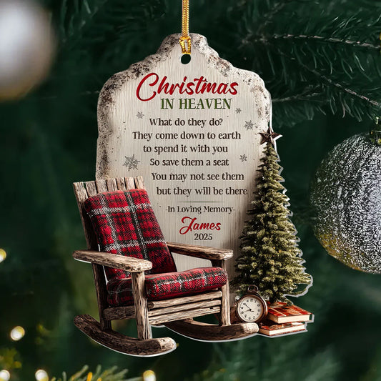 Christmas In Heaven - Personalized 1-Layer Acrylic Ornament