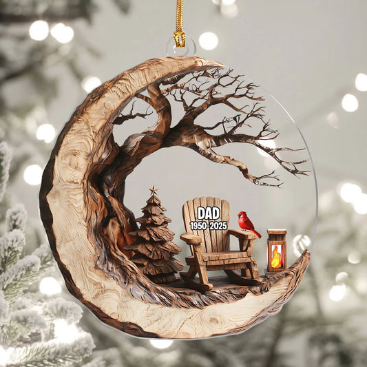 Christmas In Heaven Rustic Charm - Personalized 1-Layer Acrylic Ornament