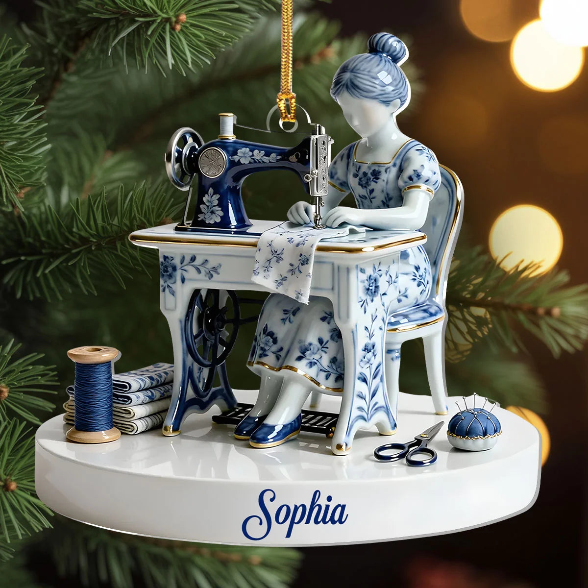 Love Sewing - Personalized 1-Layer Acrylic Ornament