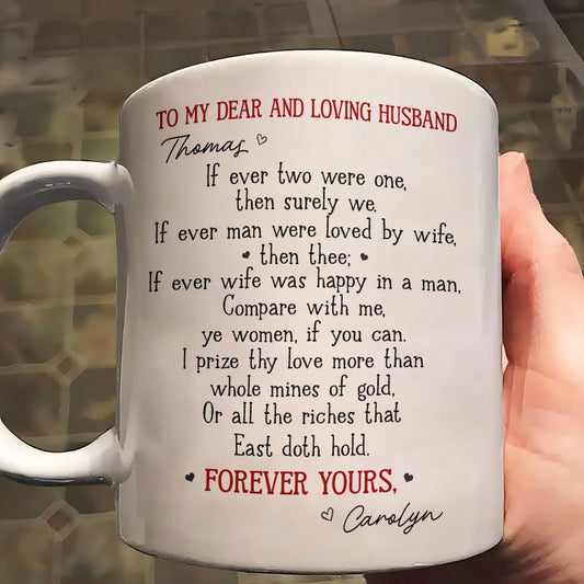 To My Dear And Loving Husband - Personalized Ceramic Coffee Mug