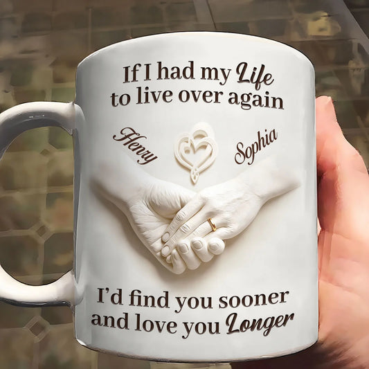 Love You Longer Gift For Couple - Personalized Ceramic Coffee Mug
