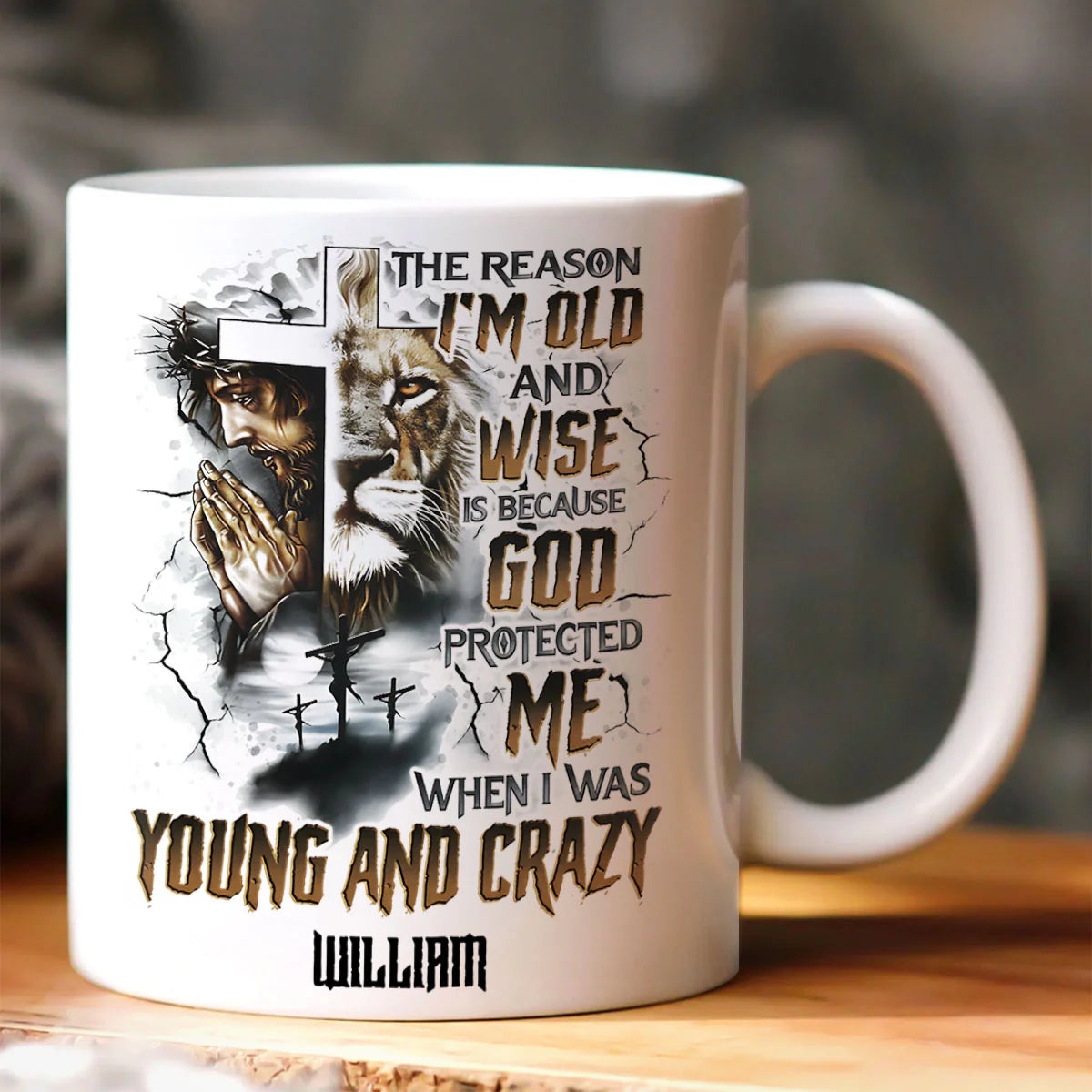 God Protected Me | Personalized Ceramic Coffee Mug