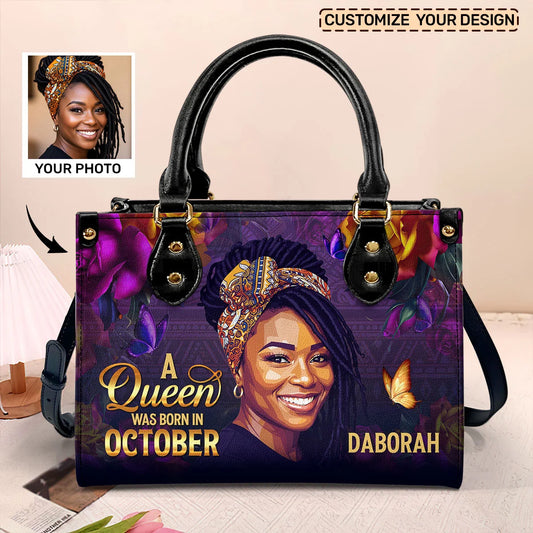A Beautiful Queen - Personalized Leather Handbag