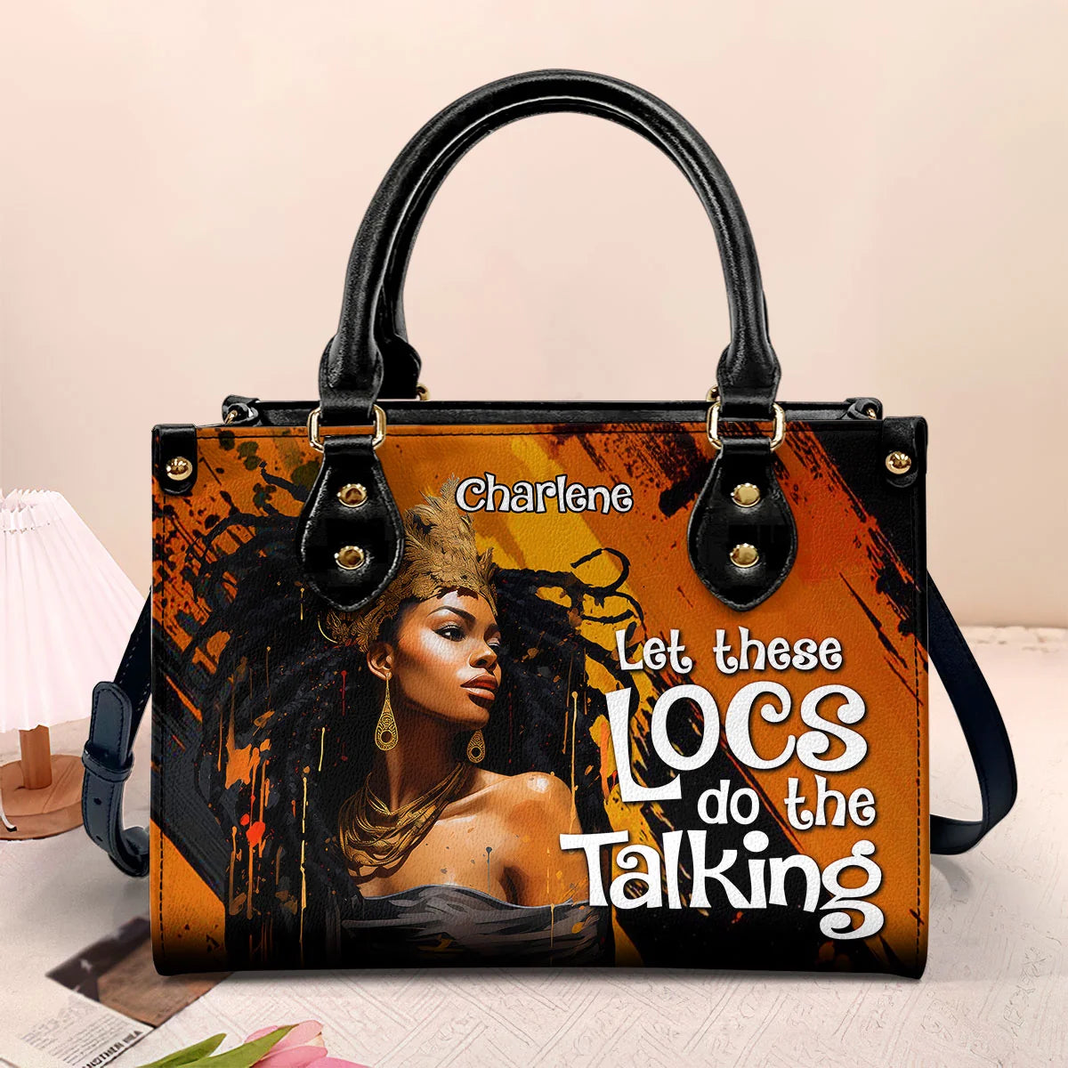 Let These Locs Do The Talking - Personalized Leather Handbag