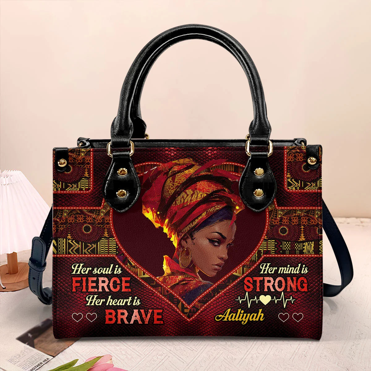 Her Soul Is Fierce - Personalized Leather Handbag