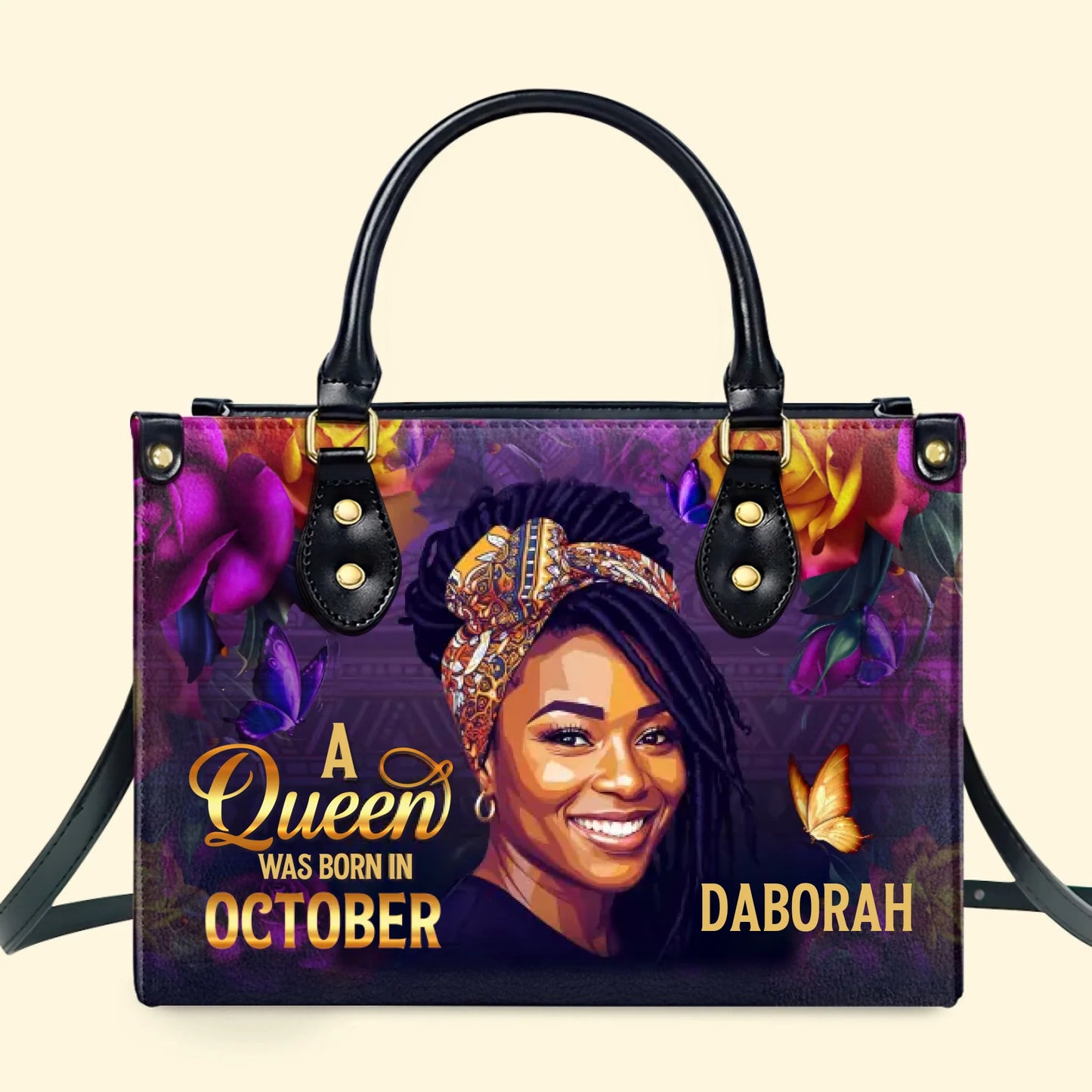 A Beautiful Queen - Personalized Leather Handbag
