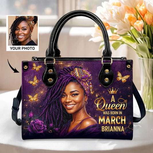 Forever A Beautiful Queen - Personalized Leather Handbag