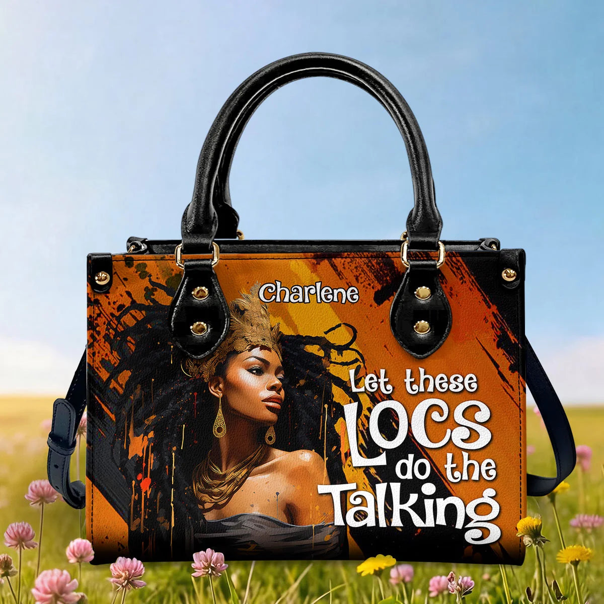 Let These Locs Do The Talking - Personalized Leather Handbag