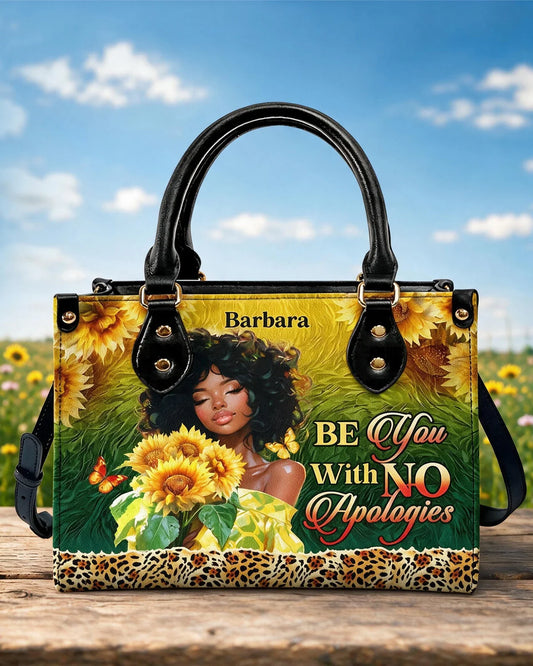 Be You With No Apologies - Personalized Leather Handbag