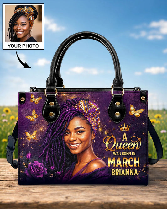 Forever A Beautiful Queen - Personalized Leather Handbag