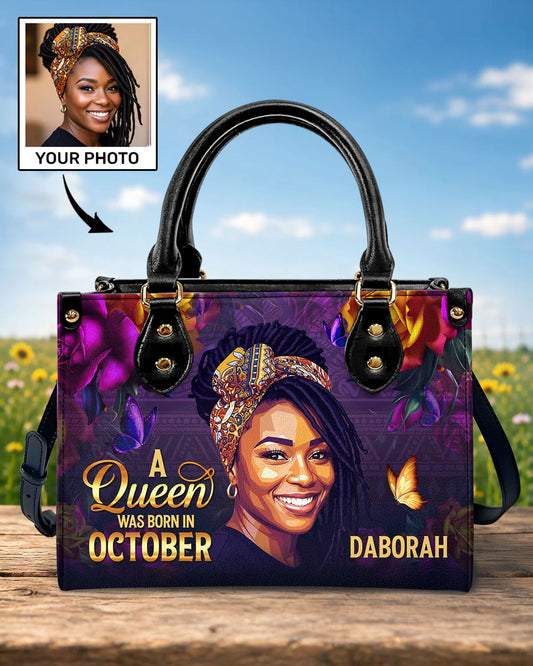 A Beautiful Queen - Personalized Leather Handbag