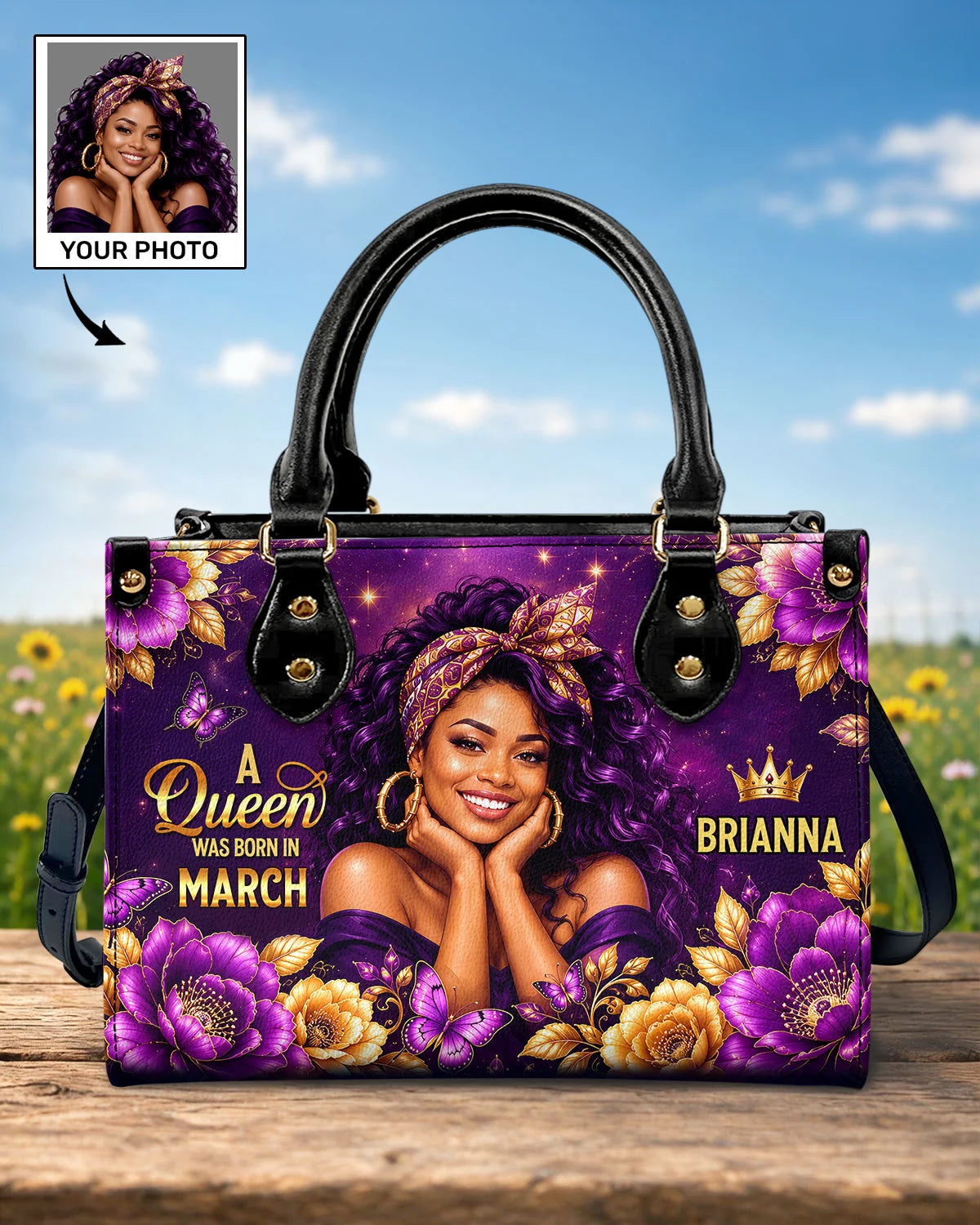 You Are A Beautiful Queen - Personalized Leather Handbag