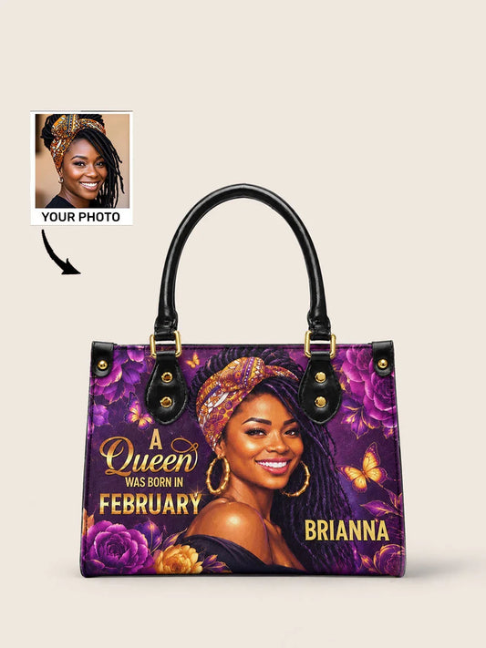 A Radiant Queen - Personalized Leather Handbag