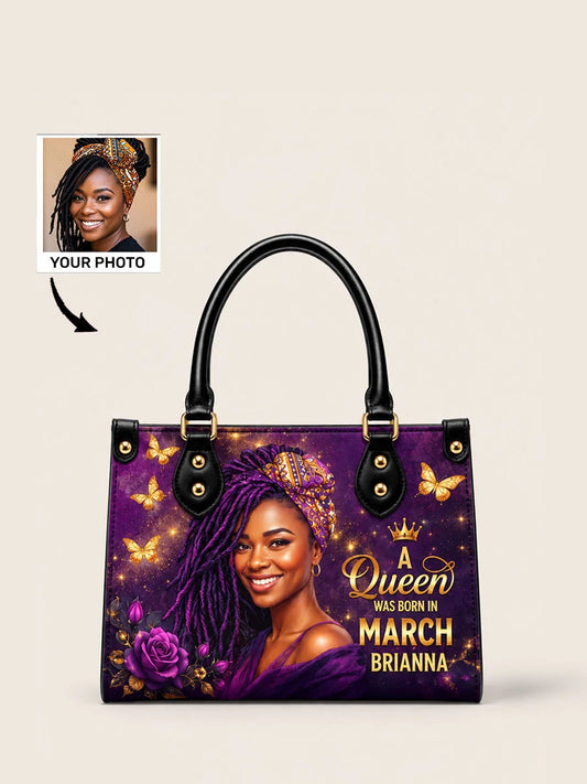 Forever A Beautiful Queen - Personalized Leather Handbag