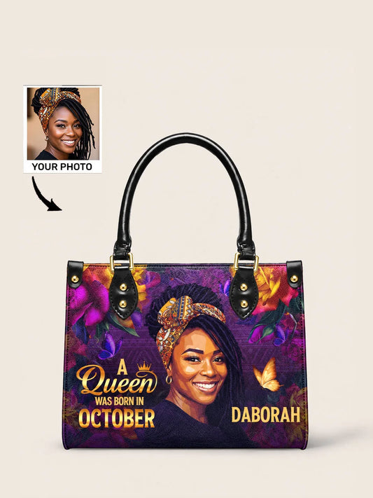 A Beautiful Queen - Personalized Leather Handbag