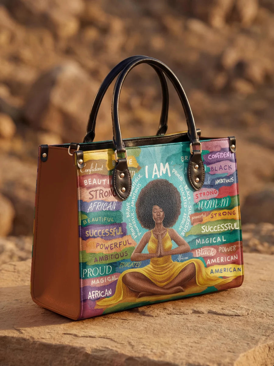 "AfroEssence" Leather Handbag