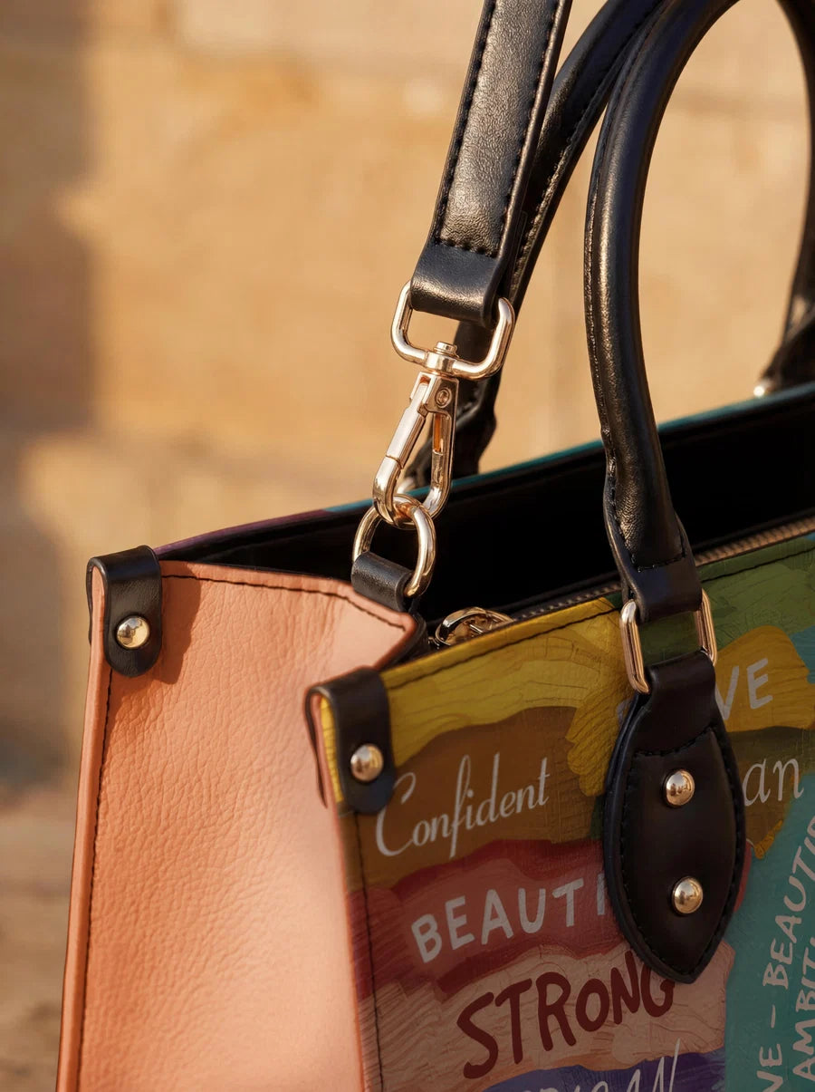 "AfroEssence" Leather Handbag