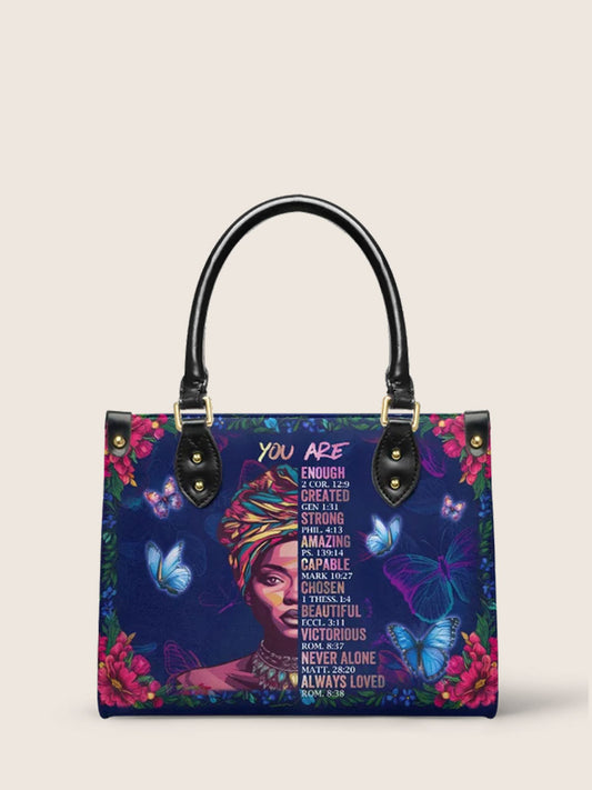 "Imani" Blue Orchid Leather Handbag