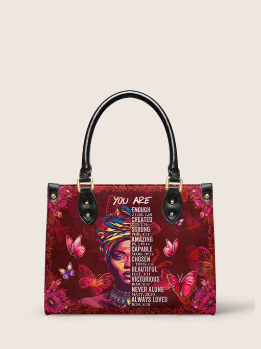"Imani" Pomegranate Red Leather Handbag