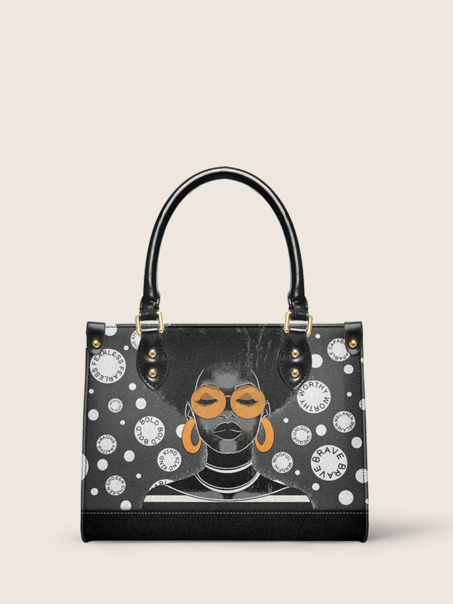 "Fahari" Monochrome Leather Handbag