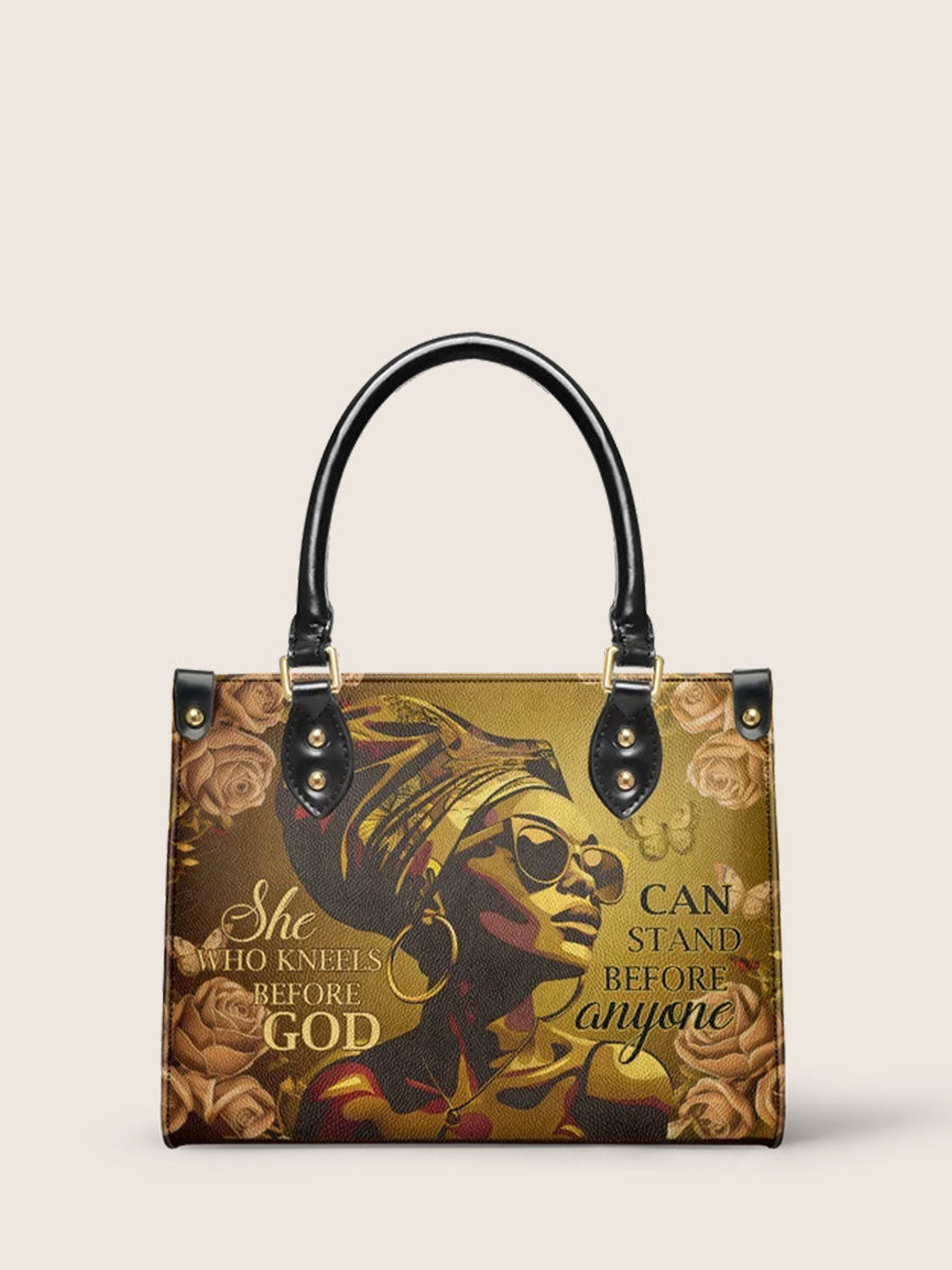 "Godfidence" Leather Handbag