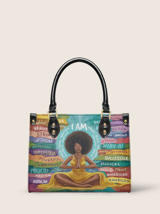 "AfroEssence" Leather Handbag