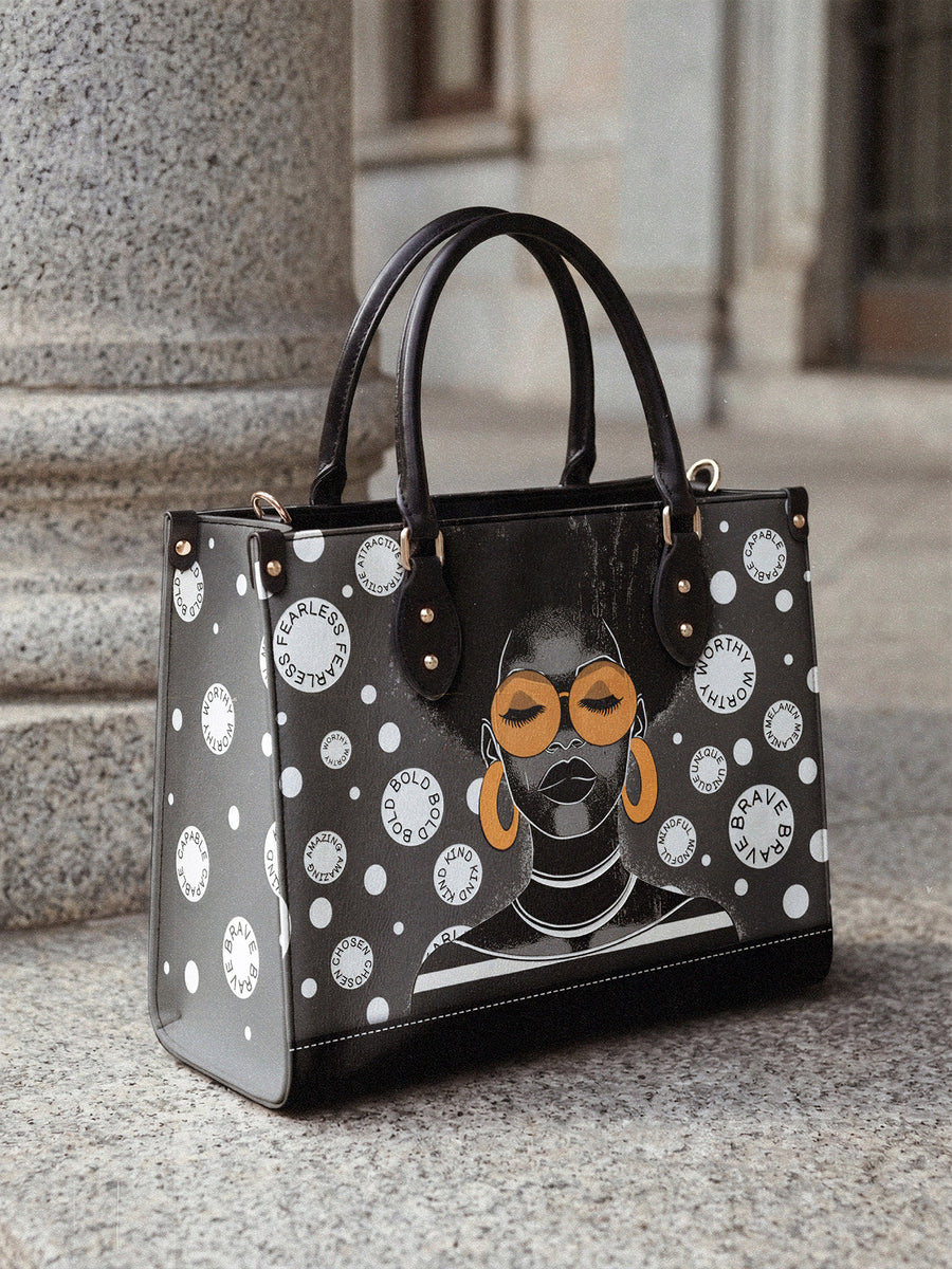 "Fahari" Monochrome Leather Handbag