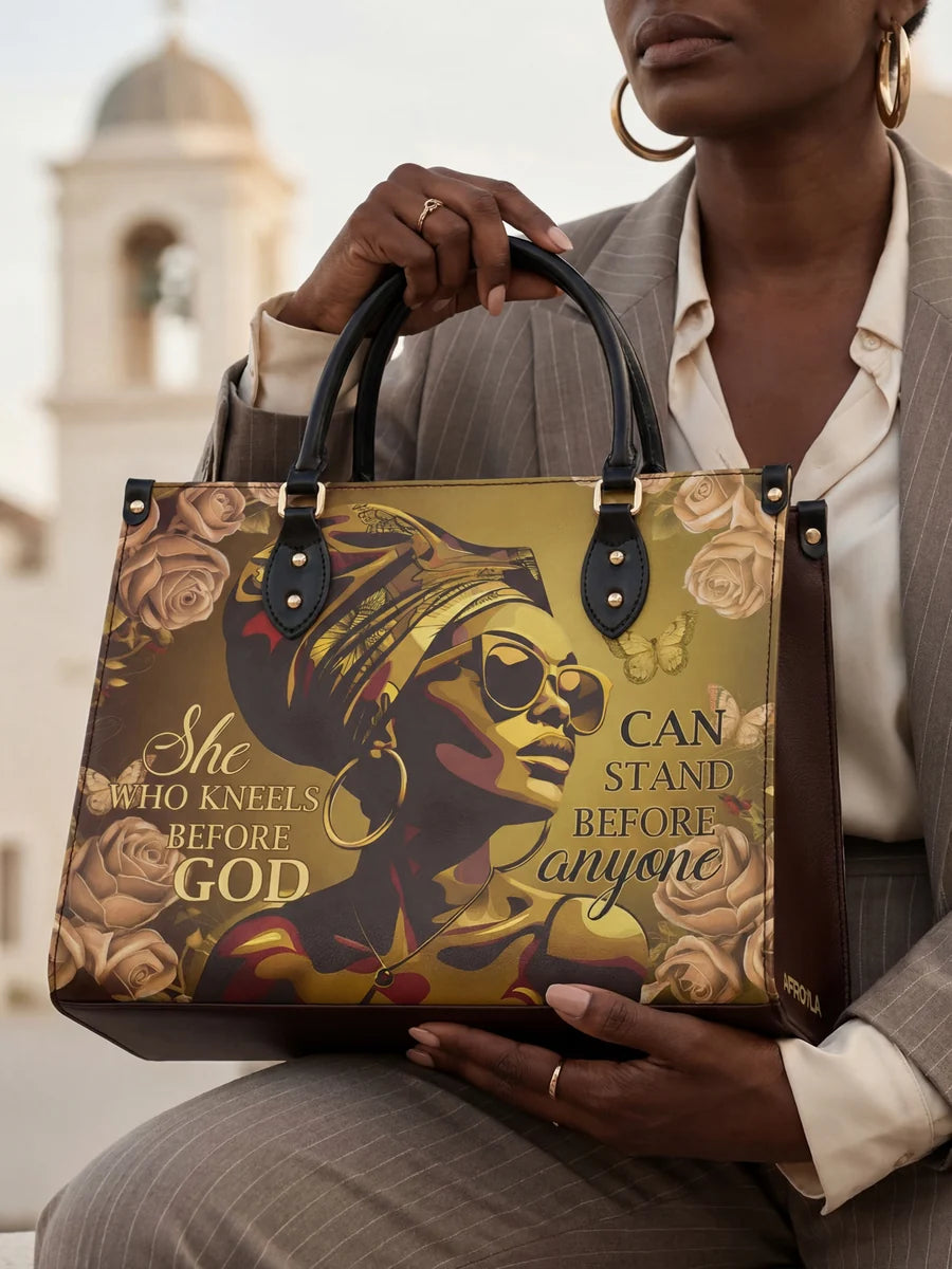 "Godfidence" Leather Handbag