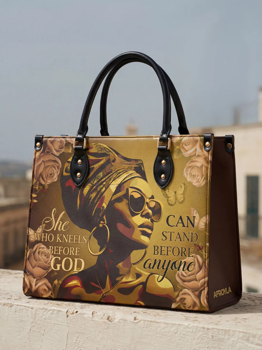 "Godfidence" Leather Handbag