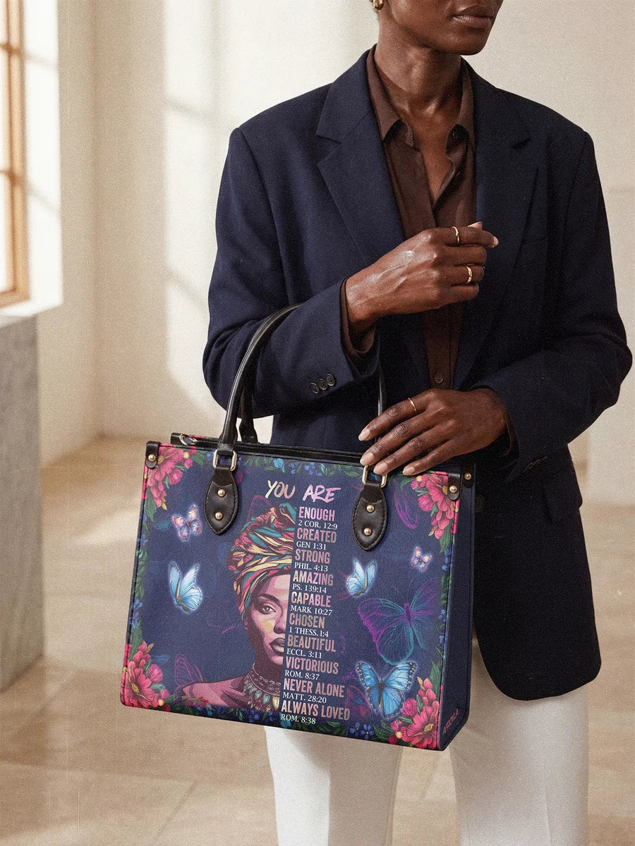 "Imani" Blue Orchid Leather Handbag