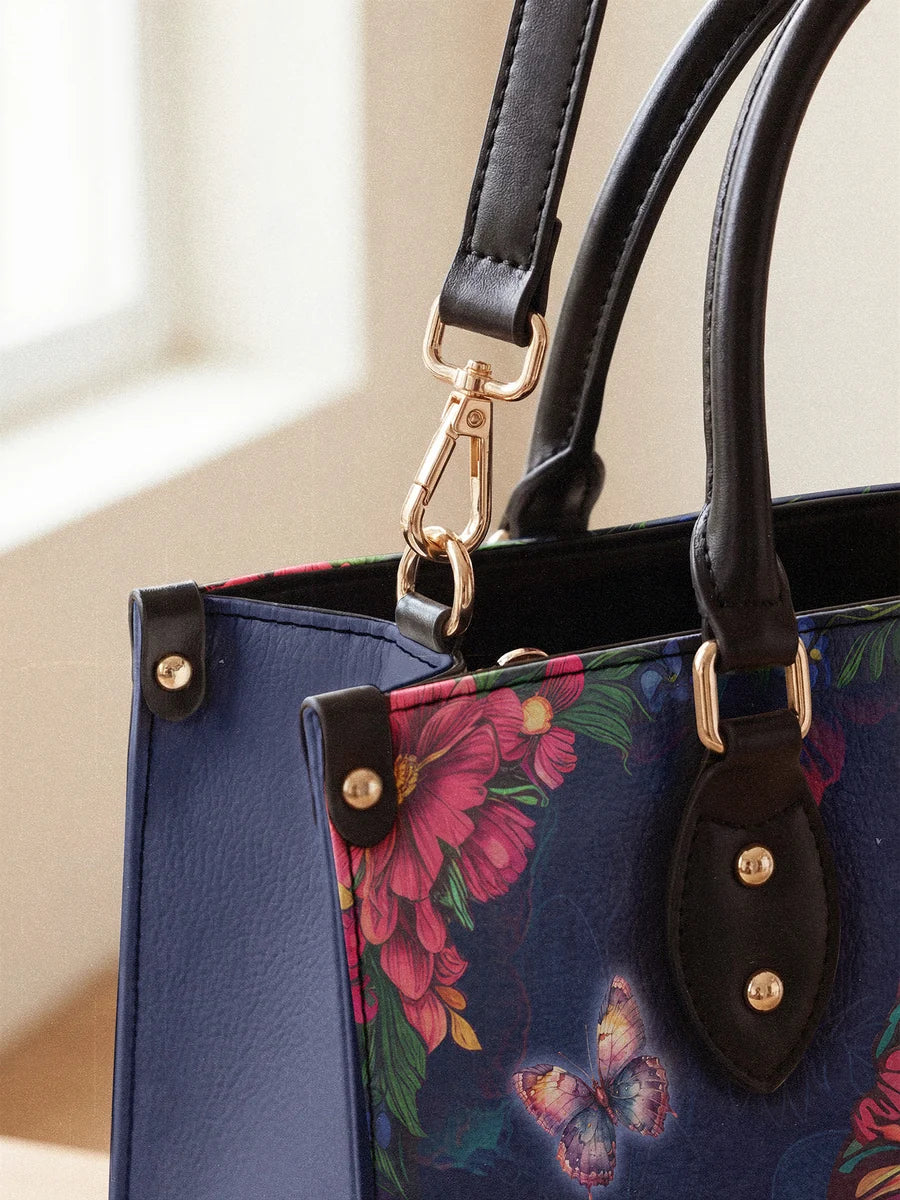 "Imani" Blue Orchid Leather Handbag