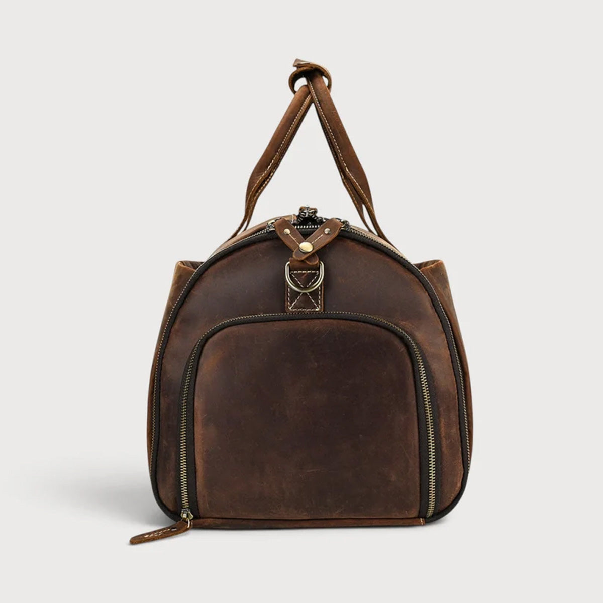 Premium Leather Carry-On Garment Duffel Bag