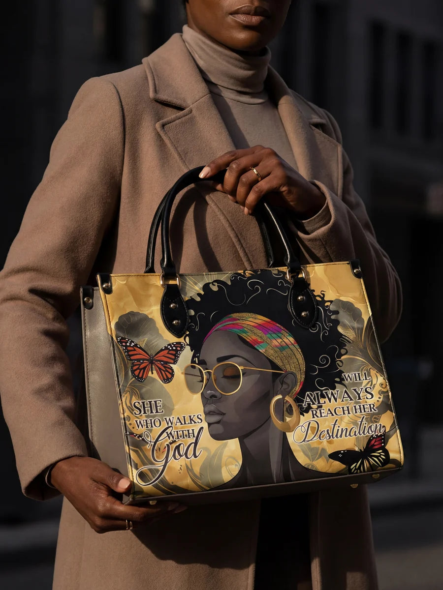 "Njia" Leather Handbag