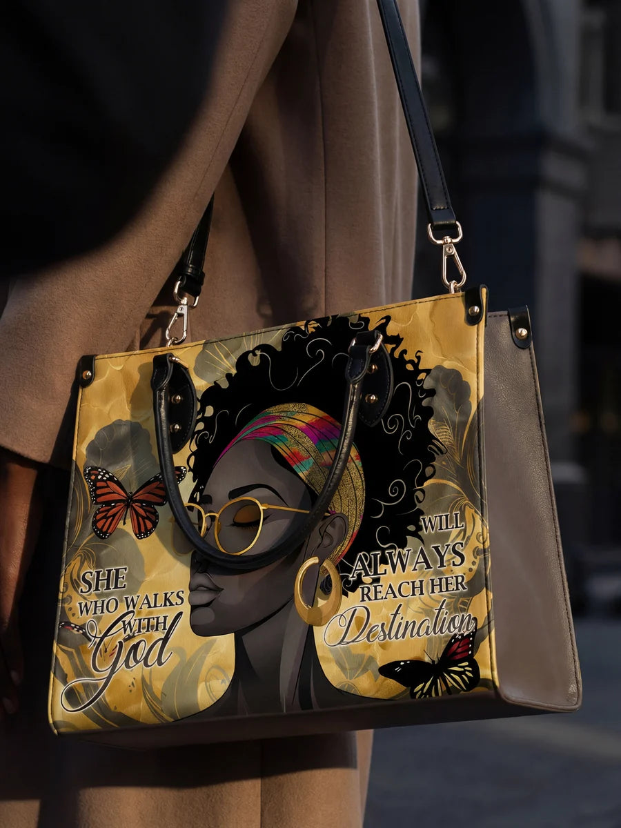 "Njia" Leather Handbag
