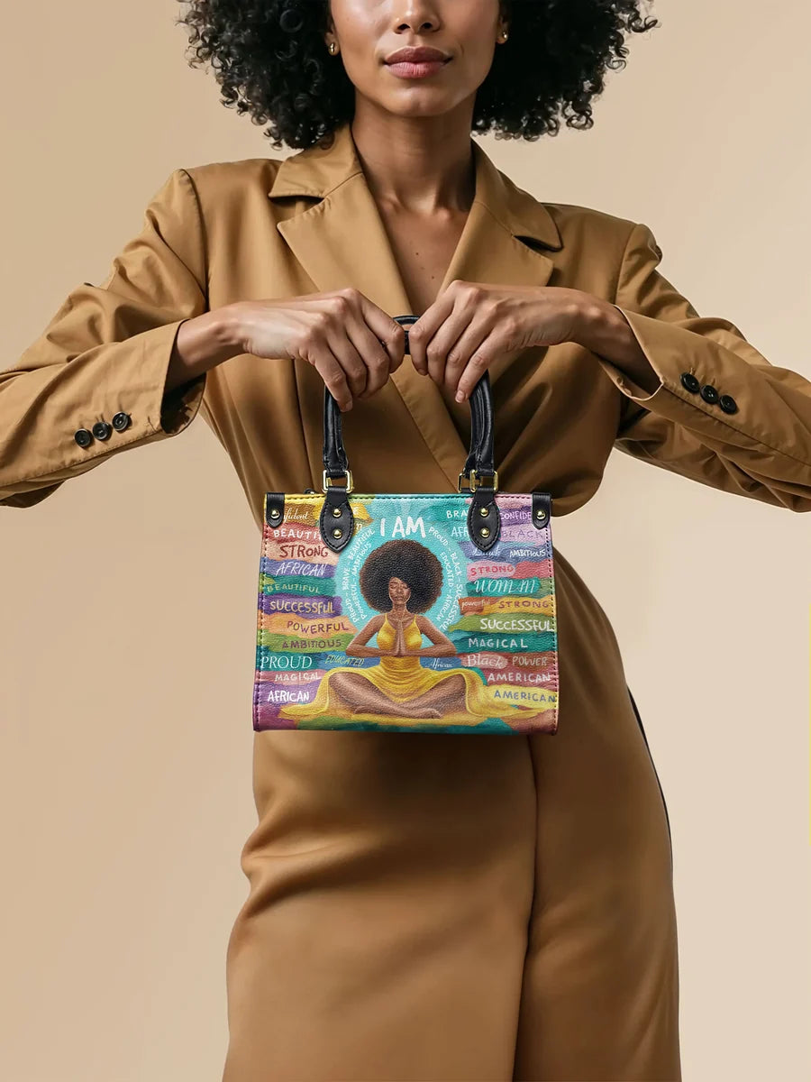 "AfroEssence" Leather Handbag
