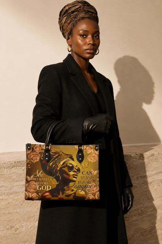 "Godfidence" Leather Handbag