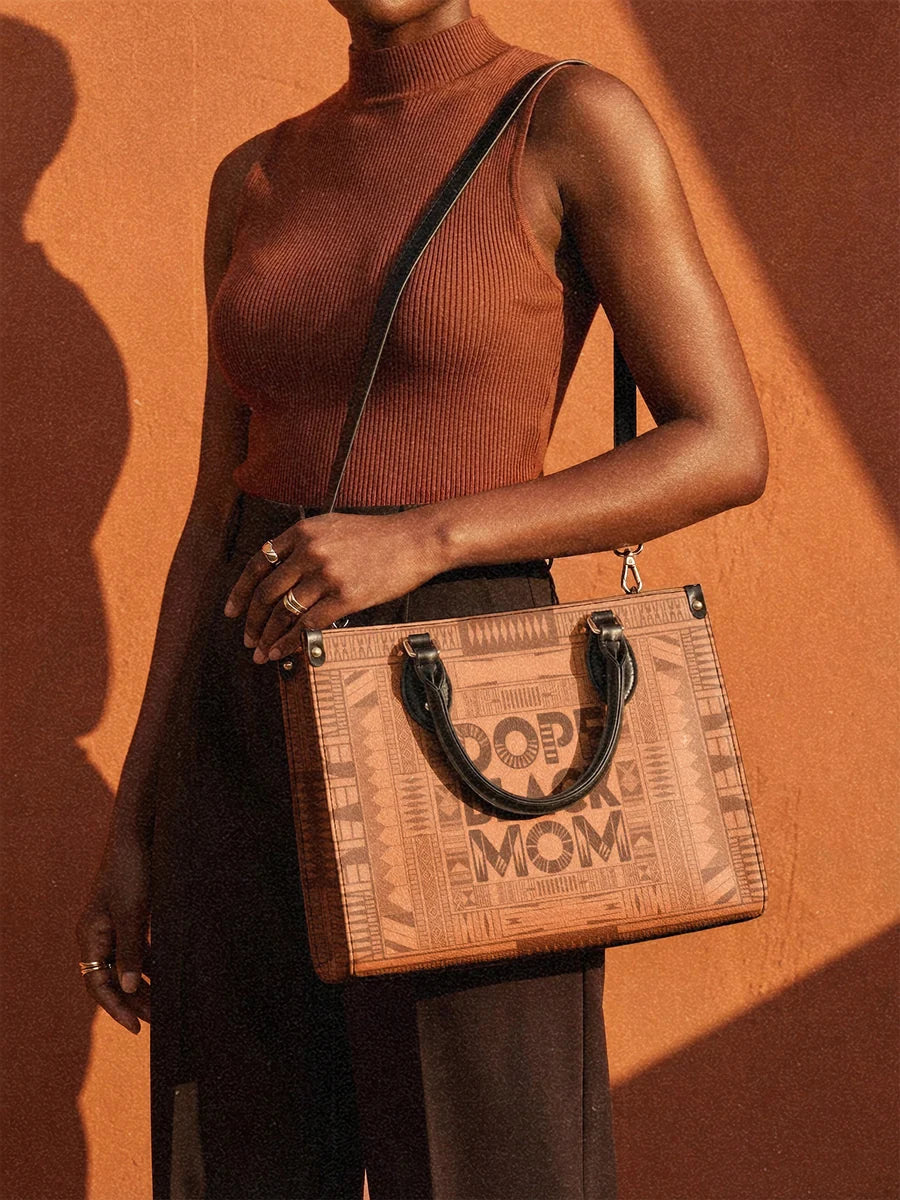 "Dope Black Mom" Leather Handbag
