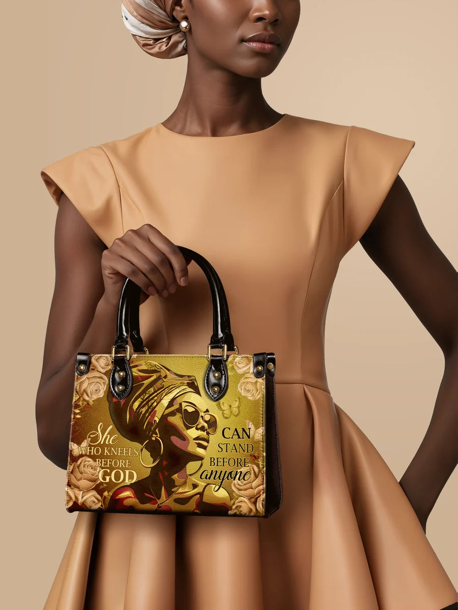"Godfidence" Leather Handbag